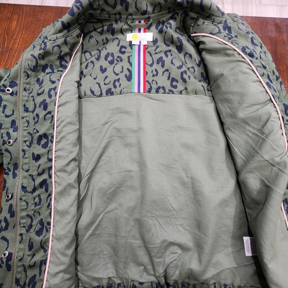 Boden Women's Hardwicke Leopard Print Green Military Utility Jacket Size 6 - Picture 7 of 9